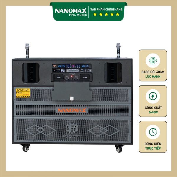 Loa Kéo Điện Di Động Nanomax Pro-369i Bass 40cm 6640W
