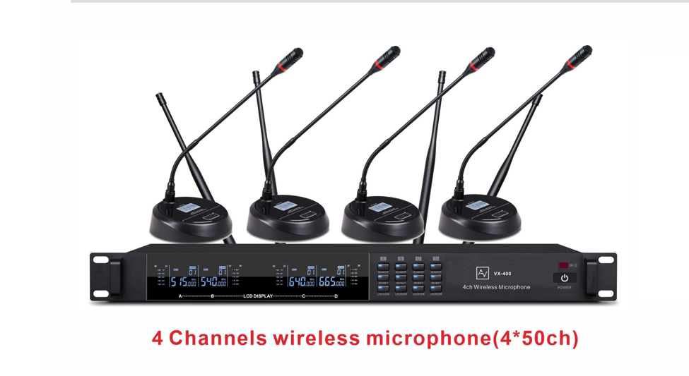 Micro không dây cổ nghỗng 4 mic AV VXR440D 