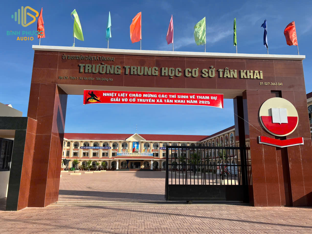 HOÀN THÀNH LẮP ĐẶT HỆ THỐNG ÂM THANH SÂN TRƯỜNG – TRƯỜNG THCS TÂN KHAI