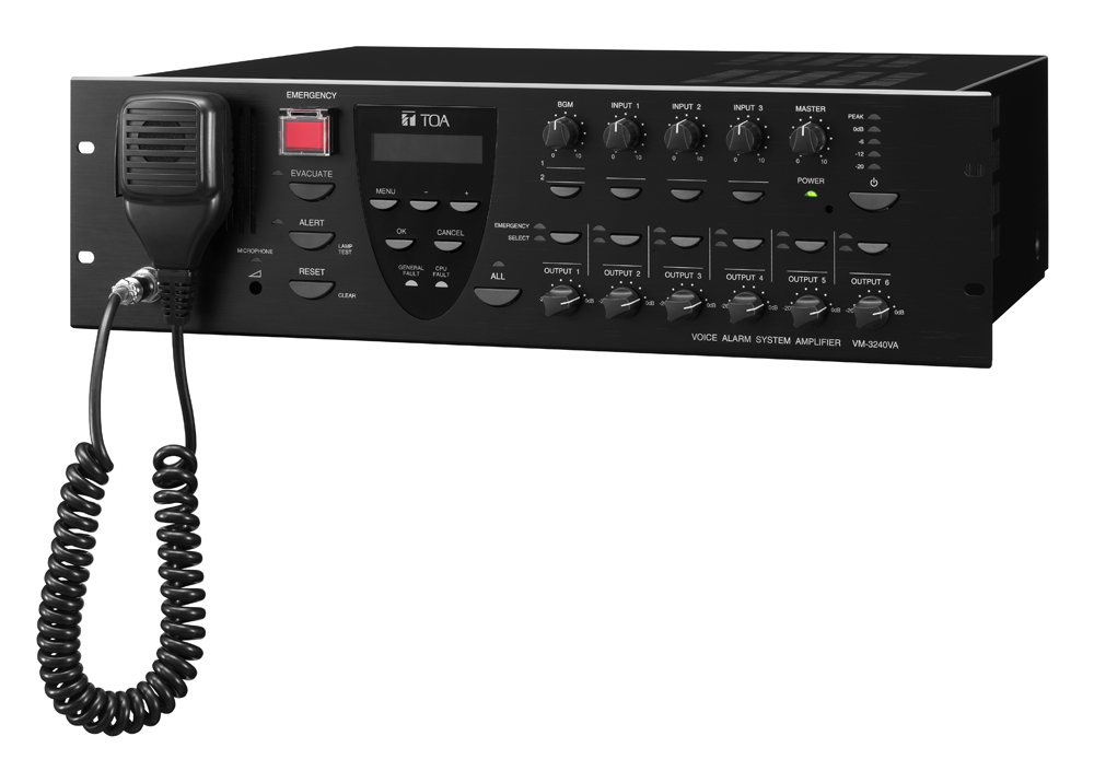 Tăng âm liền Mixer 6 vùng loa công suất 360W Toa VM-3360VA CE
