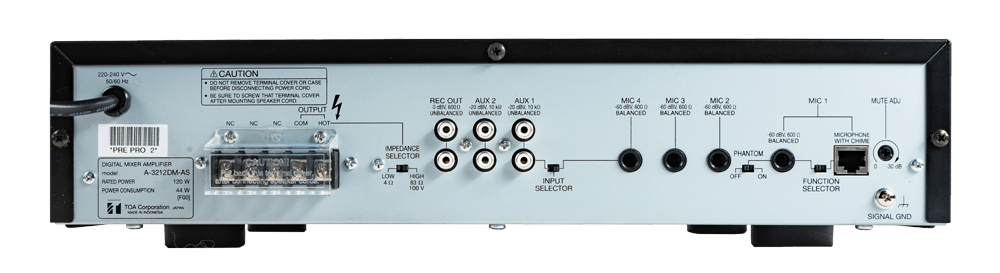 Tăng âm số liền Mixer 240W với MP3, Bluetooth Toa A-3224DM-AS