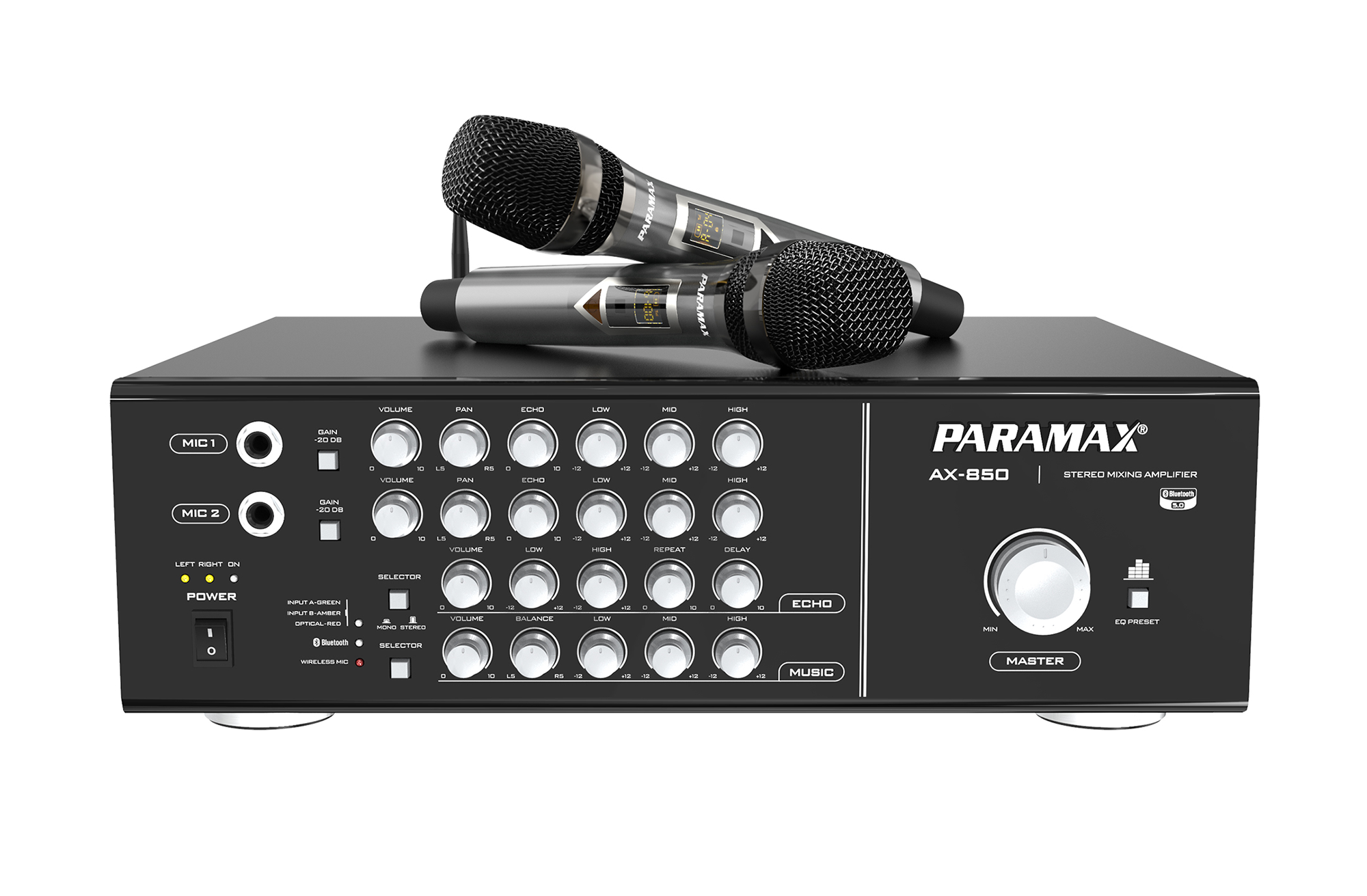 Amply Karaoke Tích Hợp Micro Không Dây Paramax AX-850