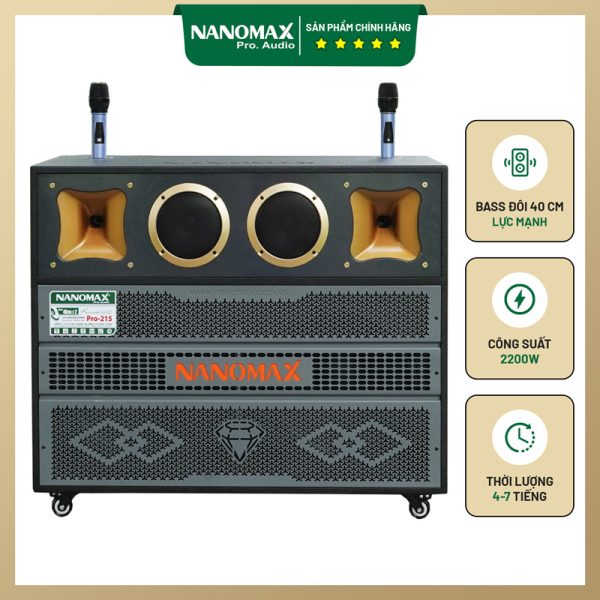 Loa kéo bình & điện di động Nanomax Pro-215