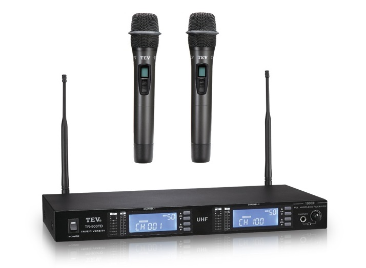 Micro không dây cầm tay 2 mic TEV TR-9100 