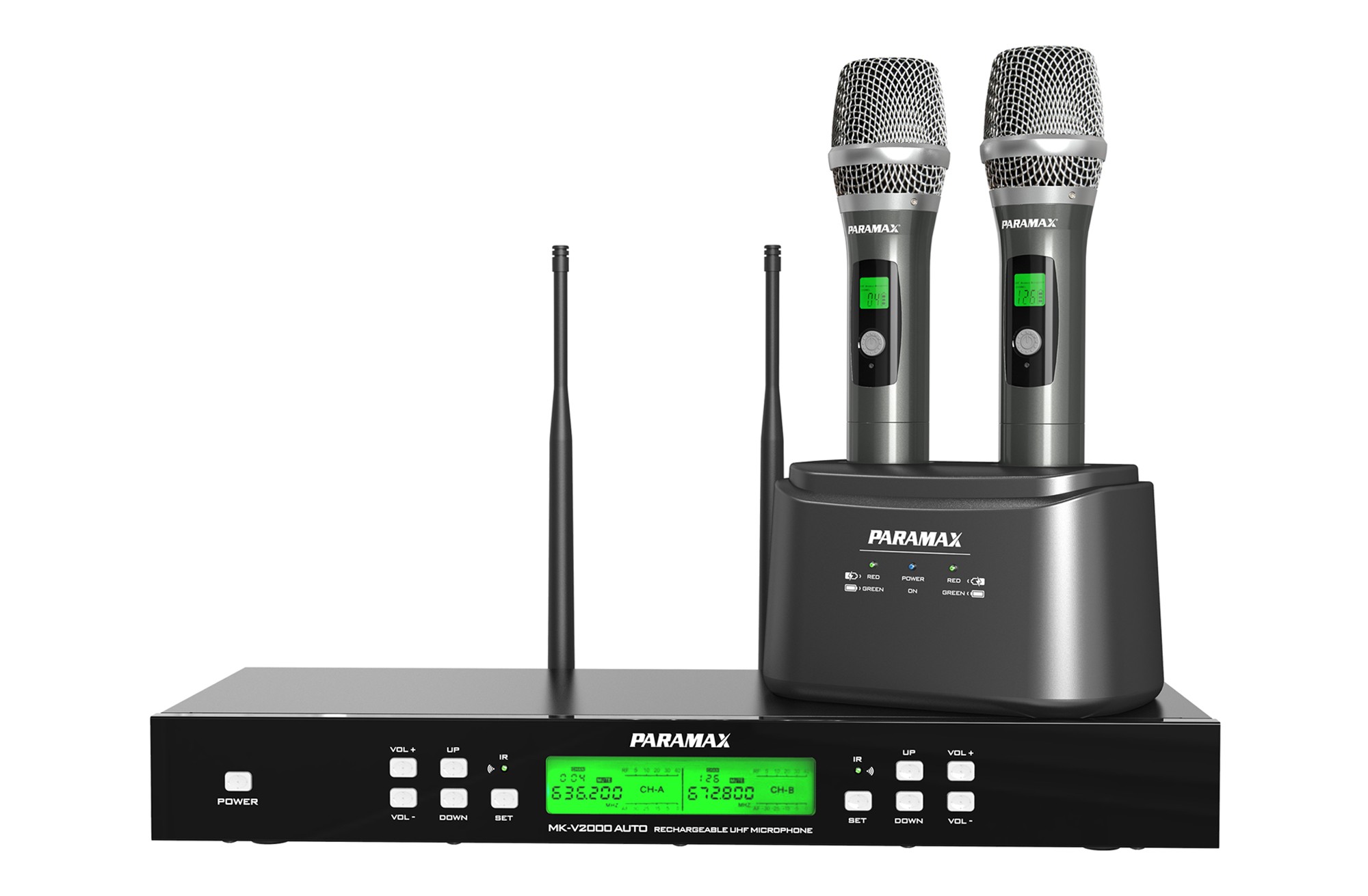 Micro không dây UHF sạc tự động Paramax MK-V2000 AUTO