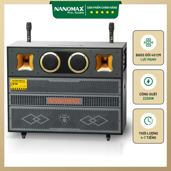 Loa kéo bình & điện di động Nanomax Pro-300